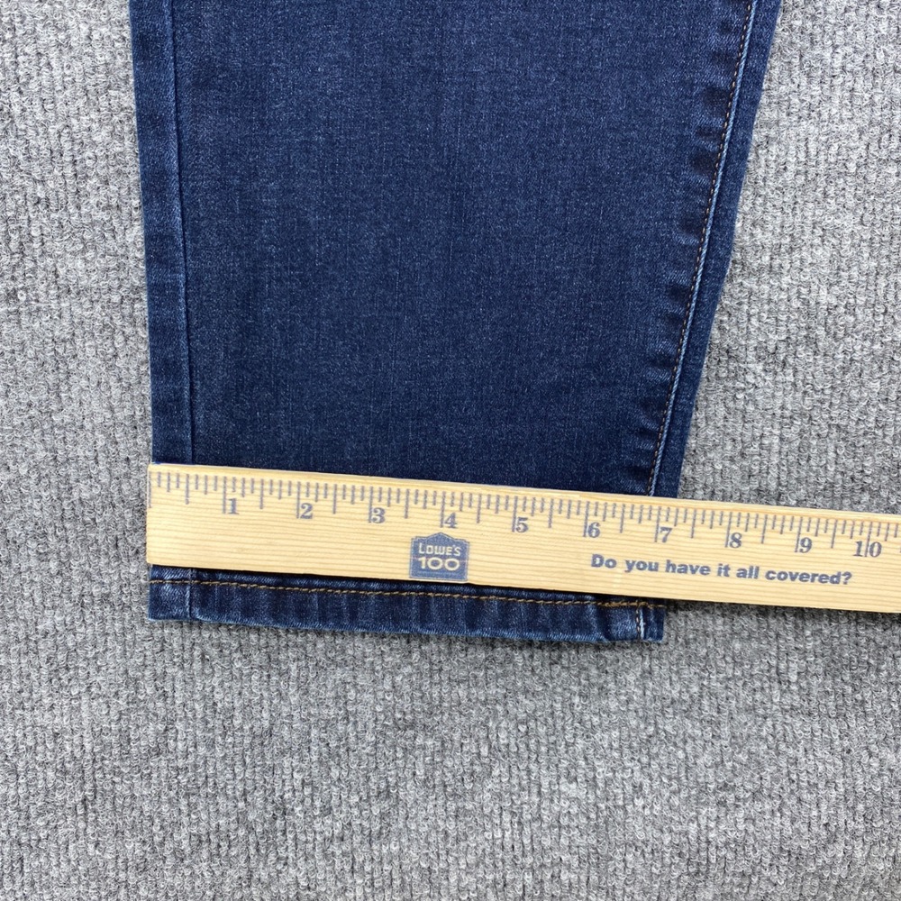Croft & Barrow Straight Leg Jeans Womens 16 Dark Blue Denim High Rise Classic - Picture 7 of 8